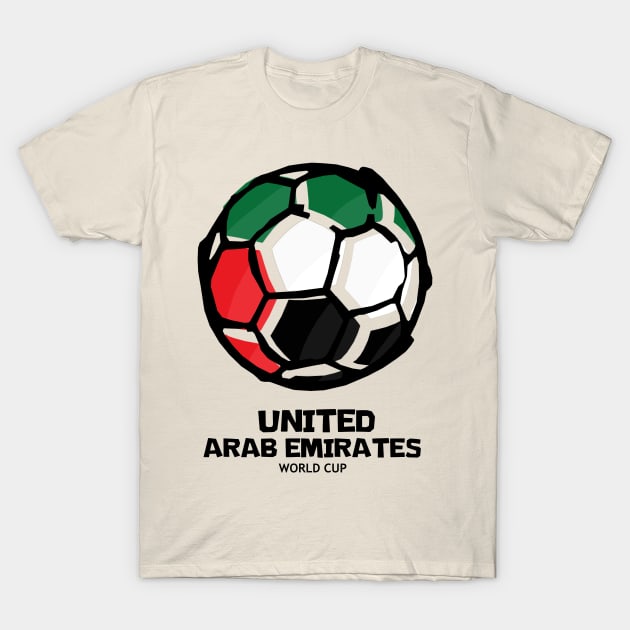 United Arab Emirates Football Country Flag T-Shirt by KewaleeTee